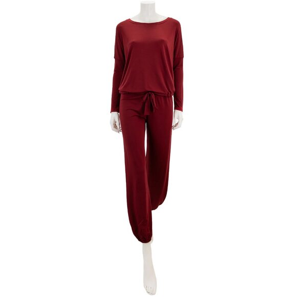 Eberjey Gisele TENCEL™ Modal Slouchy PJ Set – Cabernet - Picture 1 of 5